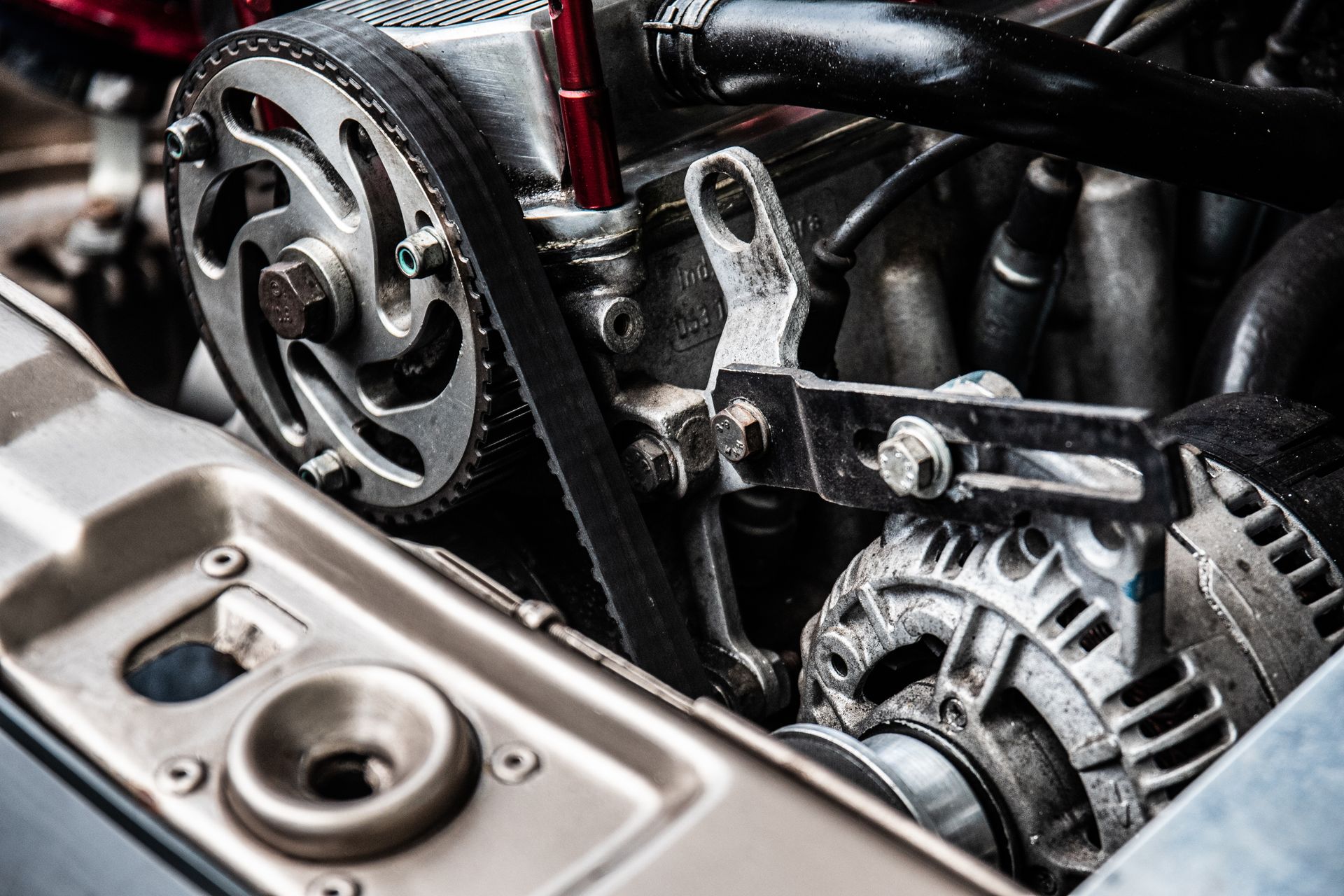 A serpentine belt examined at an auto repair shop in Bossier City