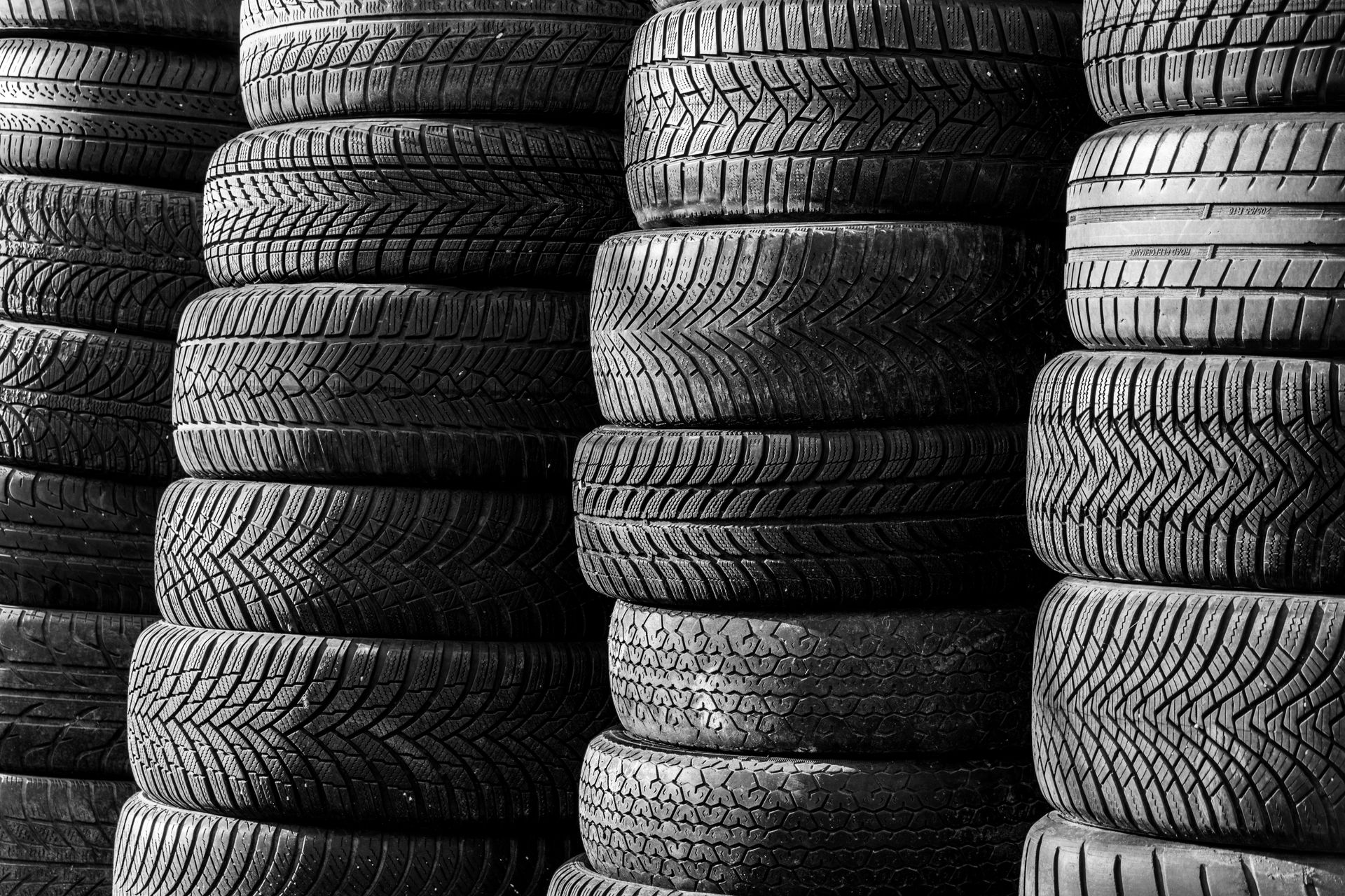 A pile of tires in a car repair shop in Bossier City